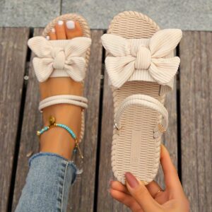 Women's Fashion Bowknot Flat Slippers